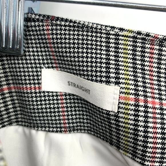 Loft Womens Size 12 Plaid Tie Waist Straight Trouser Pants Flat Front Multicolor - Picture 6 of 7